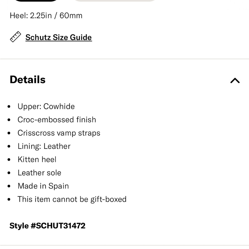 SCHUTZ Black Croc-Embossed Keefa Leather Mules New/ Box & Dustbag Size 8 60mm - Picture 11 of 11